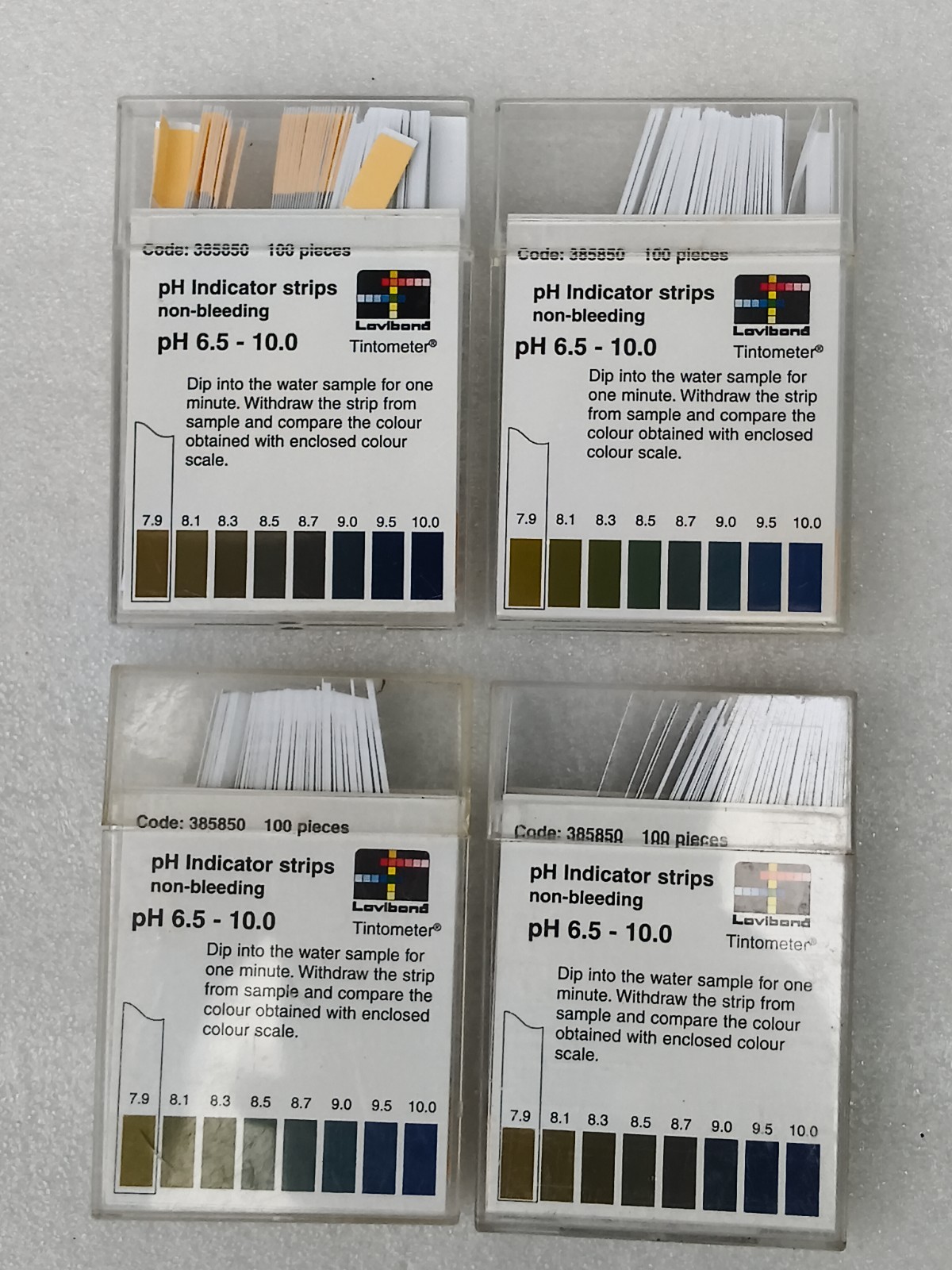 LOVIBOND pH Indicator Strips non-bleeding Ph6.5-10.0 (LOT OF 4 packet)