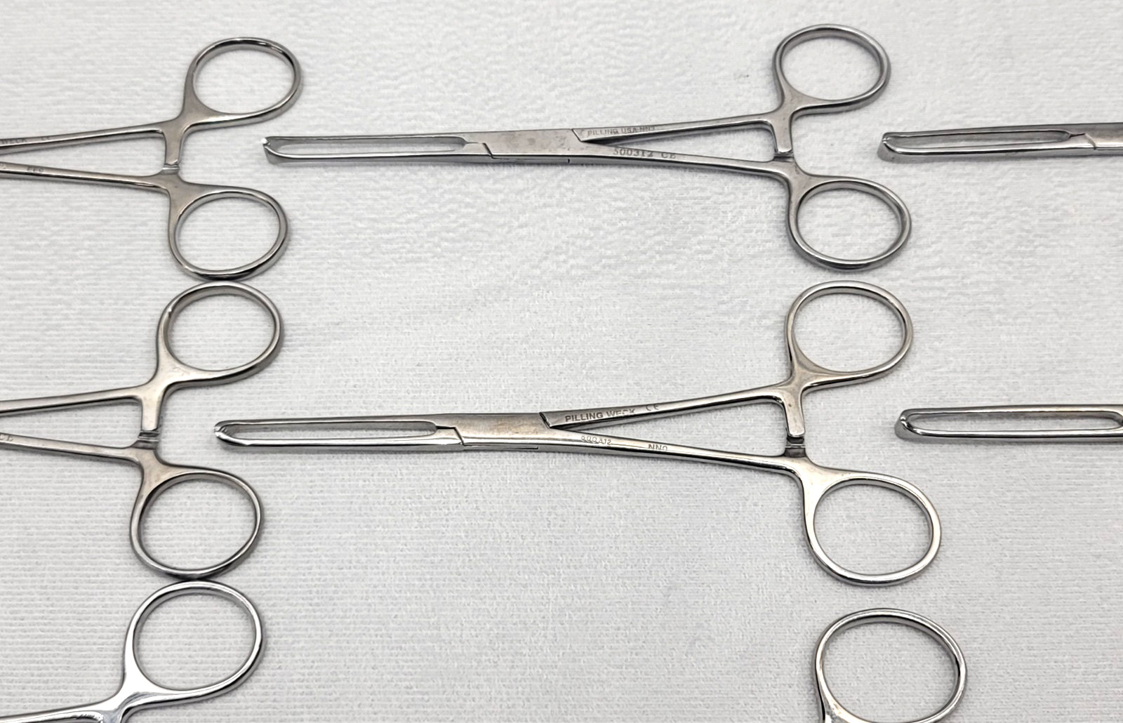 (10x) Pilling Weck 500312 Allis Tissue Forceps 7.5″ 5×6 Teeth