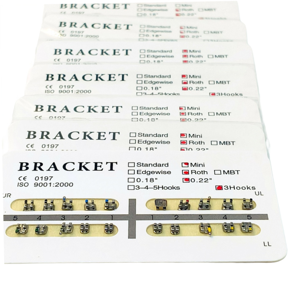 36 Type Dental Monoblock Brackets Mini/Standard Roth/MBT/Edgewise 018/022 Hooks
