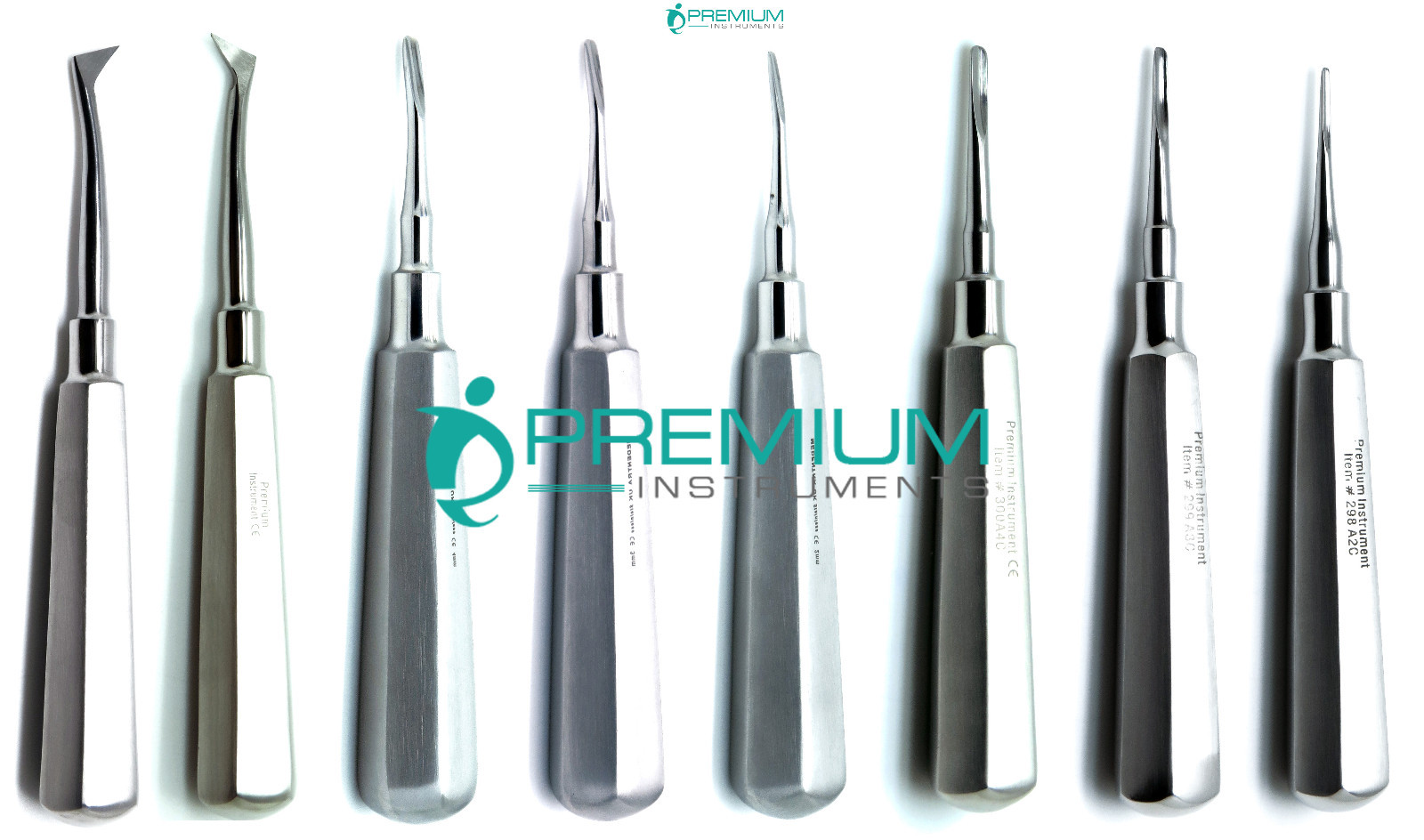 14 Pcs Premium Dental Extraction Forceps Upper lower & Elevators Curved Straight