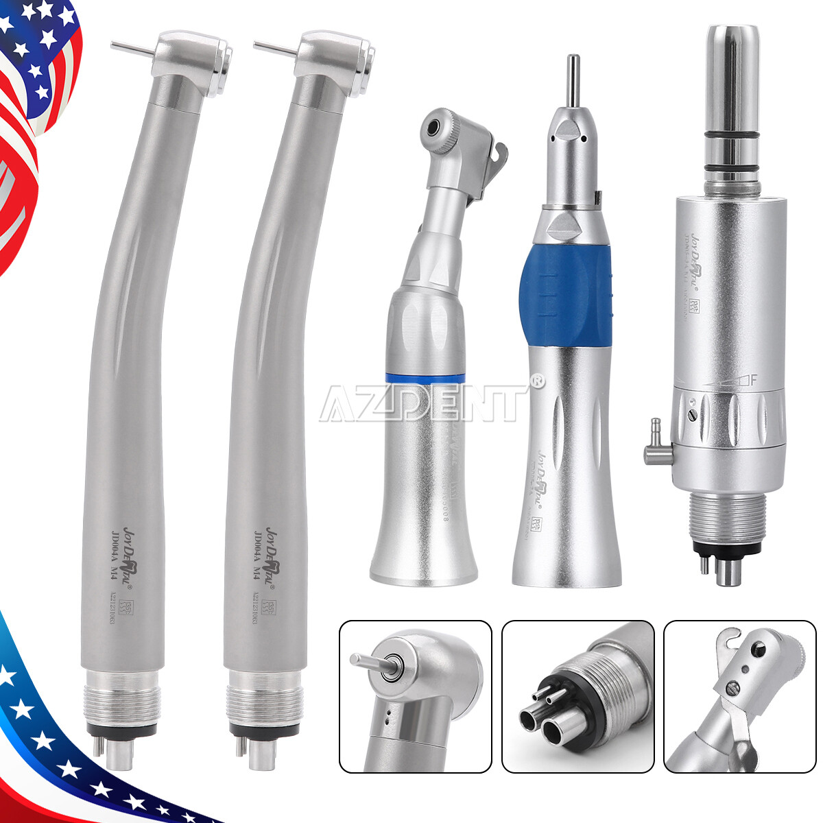 Portable Dental Mobile Delivery Unit System Air Compressor /Handpiece 4Holes