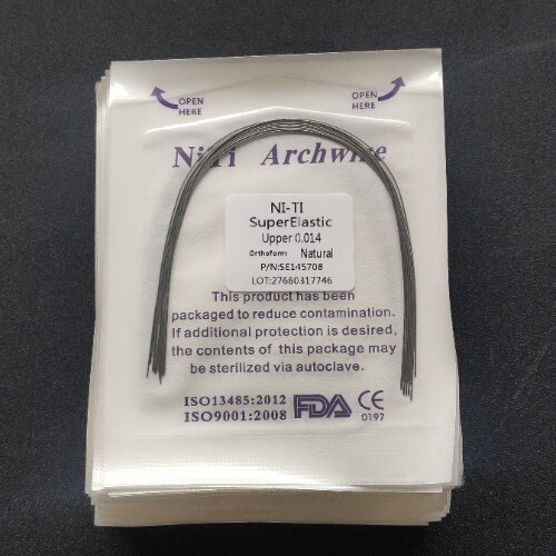 200Packs Super Elastic Niti Round Arch Wire Bows Ovoid Natural Form 2000Pcs