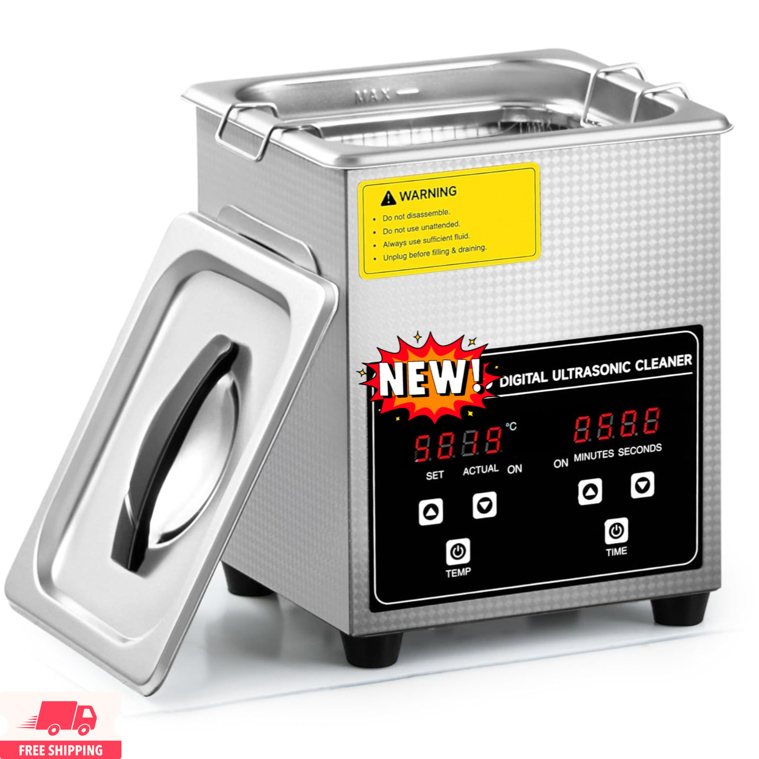 Máquina de limpieza ultrasónica profesional, con calentador y temporizador, limp