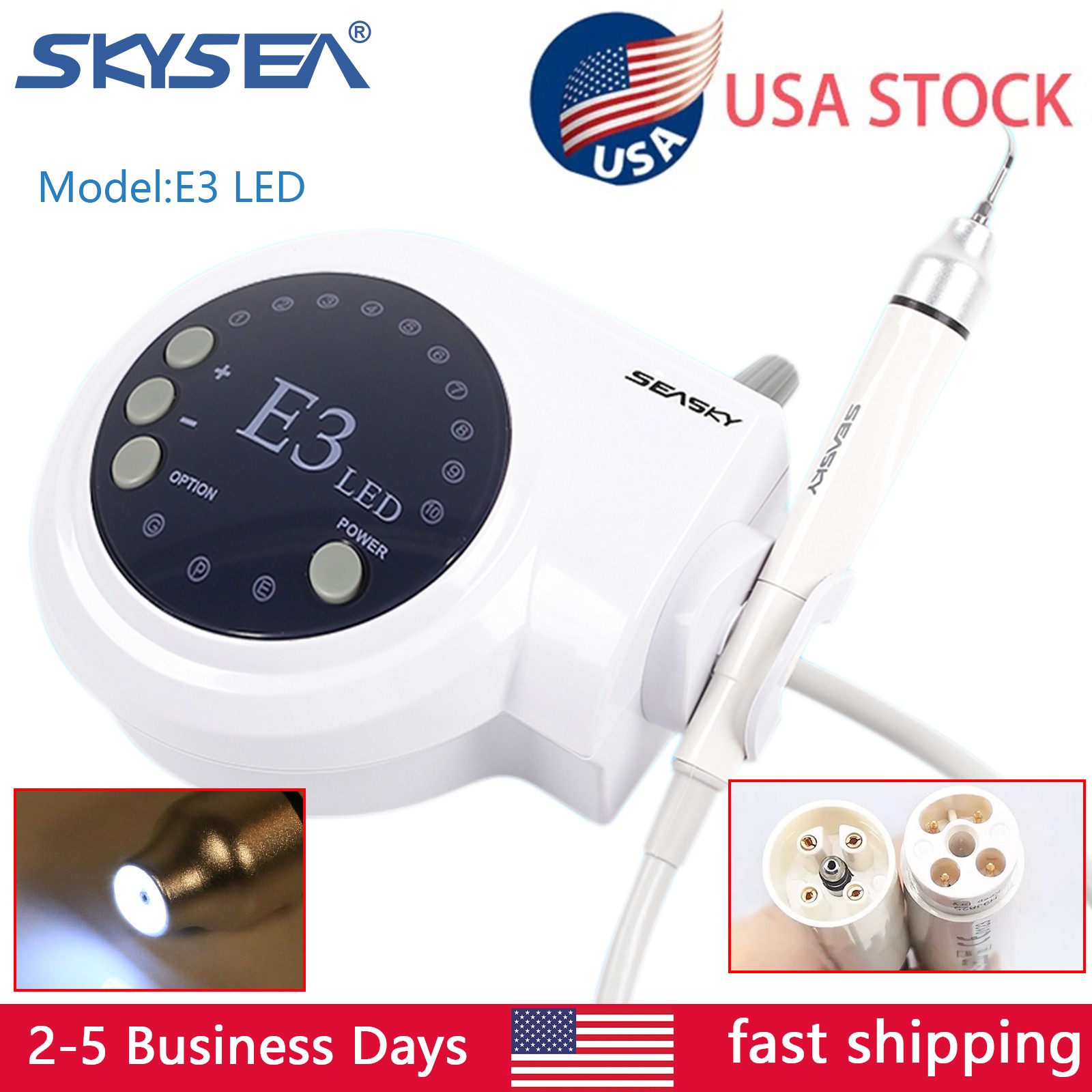 LED Dental Ultrasonic Piezo Scaler Handpiece Fit For EMS Cavitron Woodpecker