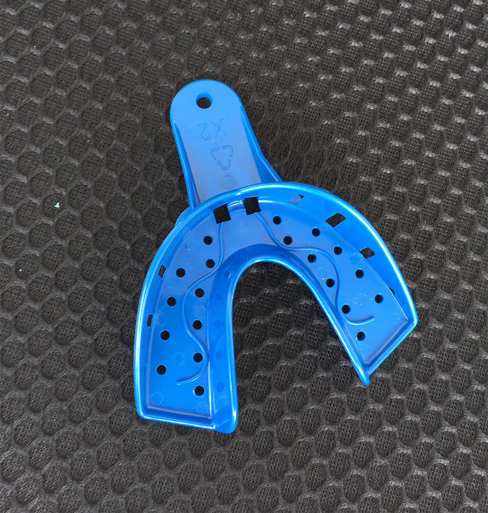 12 Pcs Dental Impression Trays Perforated Plastic Autoclavable Trays EASYINSMILE