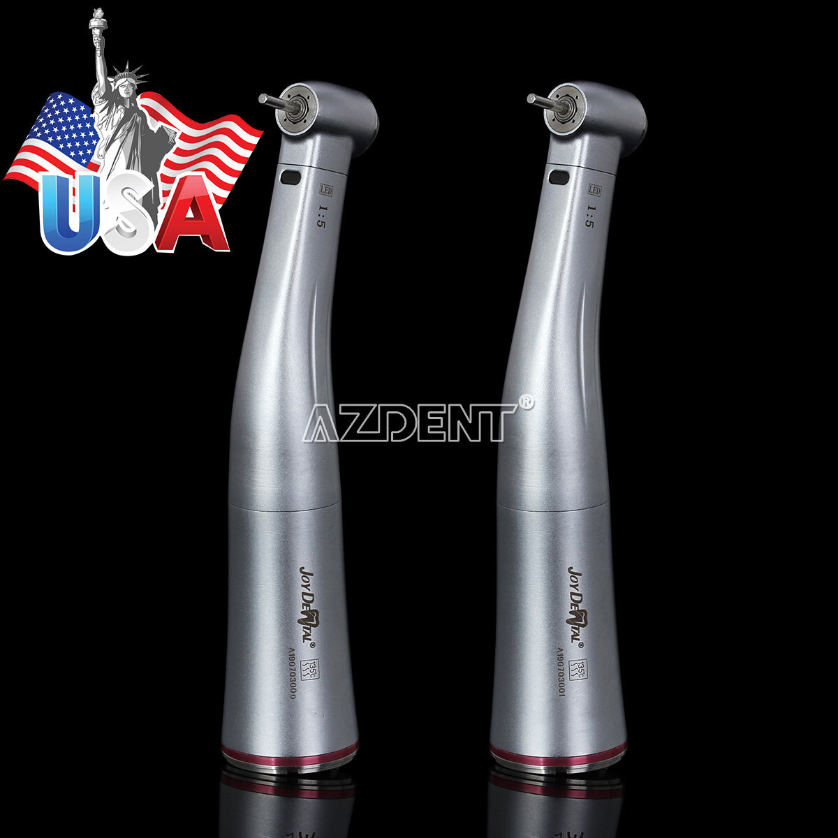 Dental 1:5 Increasing Contra Angle Optic LED Handpiece Fit for Electric Motor