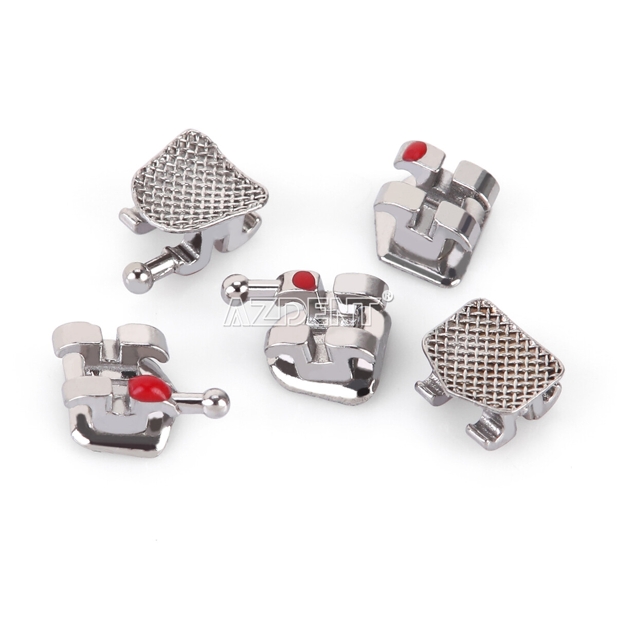 AZDENT Dental Orthodontic Bracket Braces Mini/Standard Roth/MBT 022 Hooks 3-4-5