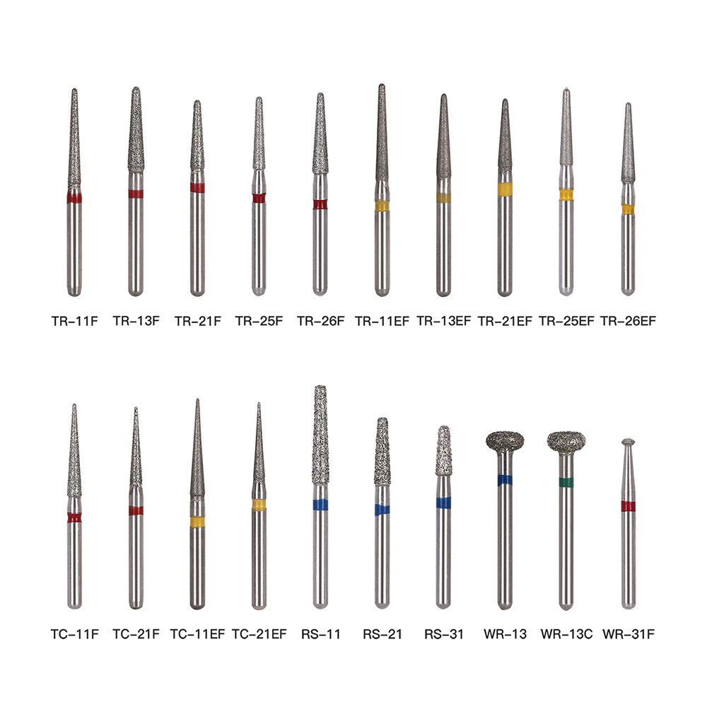 100 Models AZDENT Dental Diamond FG Burs for High Speed Handpiece Friction Grip