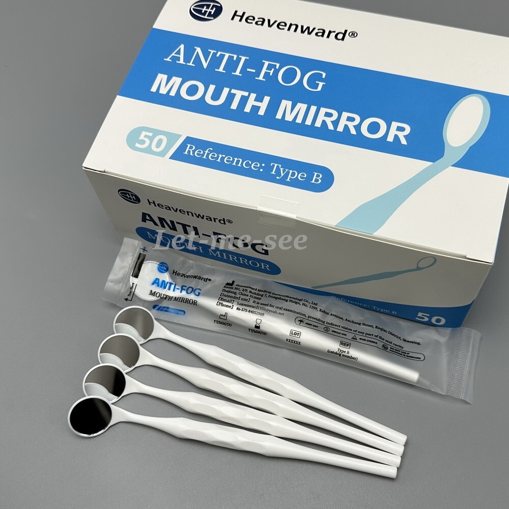 Dental Mouth Mirrors Plastic Reflector Anti-fog Mirrors Single Side Color Mixed