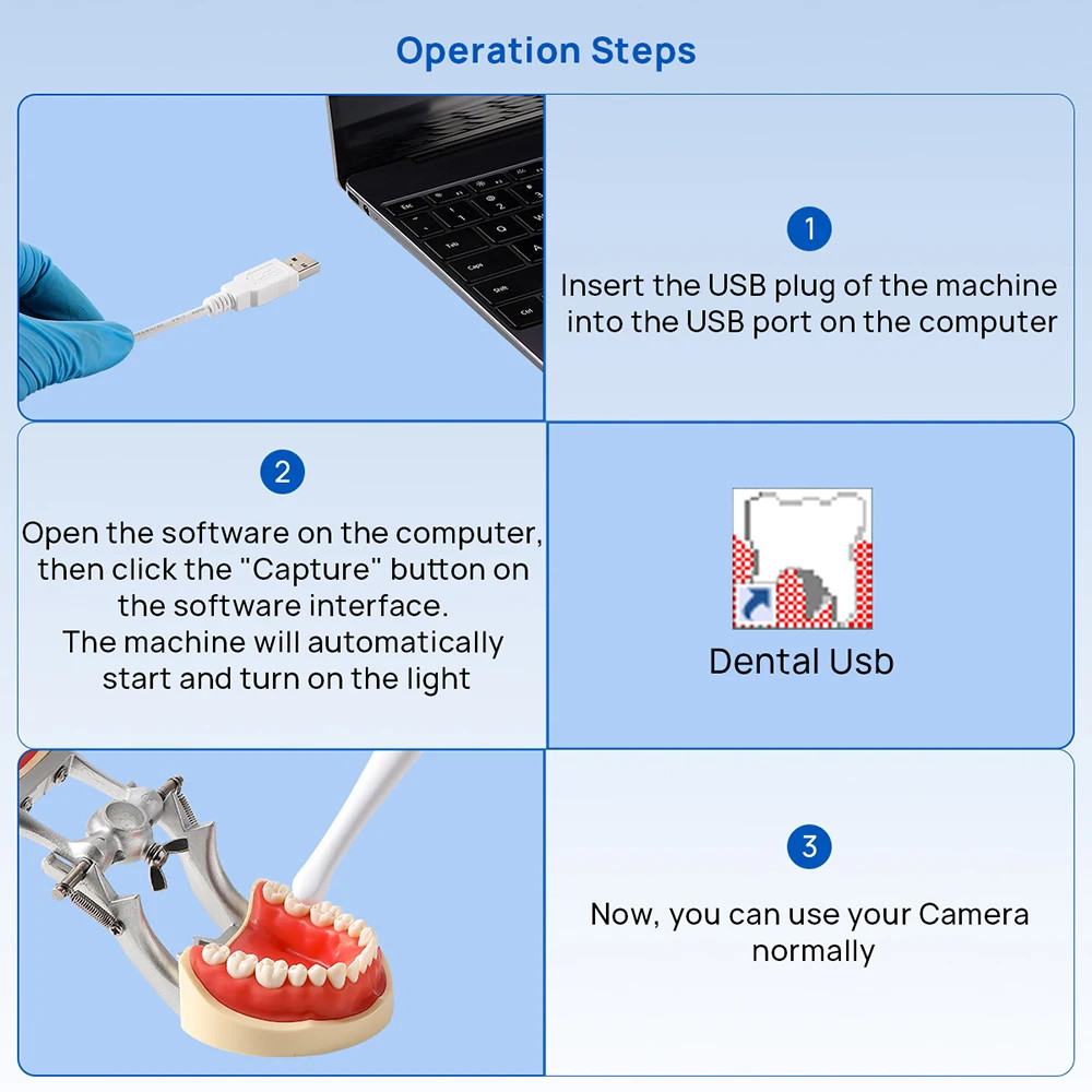 Dental Intraoral Camera with LED Light Auto Focus Sensor Oral Exam Tool Kit**