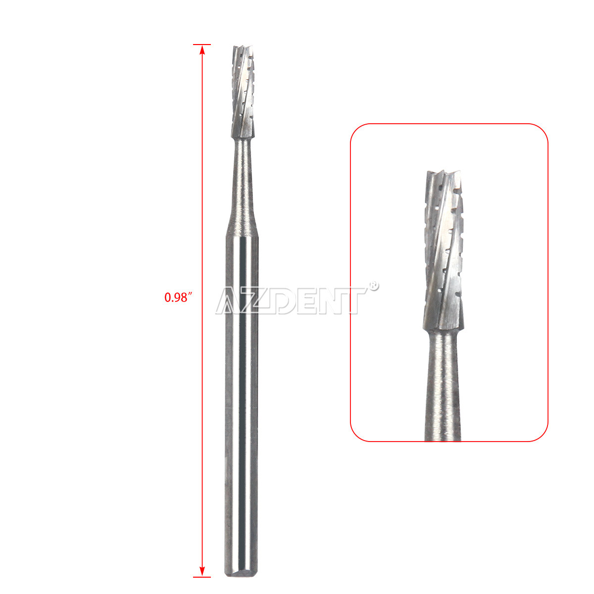 6PCS /caja FGOS dental quirúrgico carburo fresas longitud 25 mm FG-557XL AZDENT