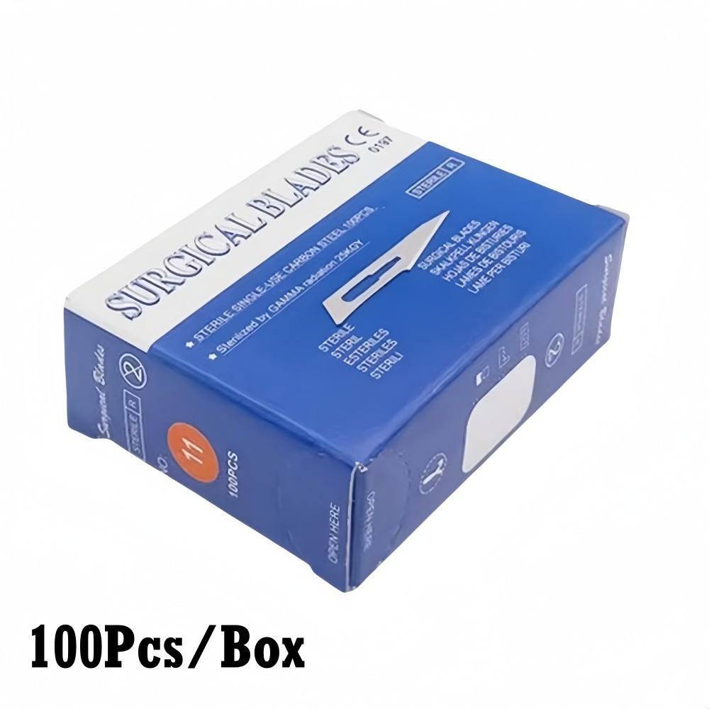 100pcs/box Dental Surgical Blade Sterile Carbon Steel Scalpel #11 sterile USA