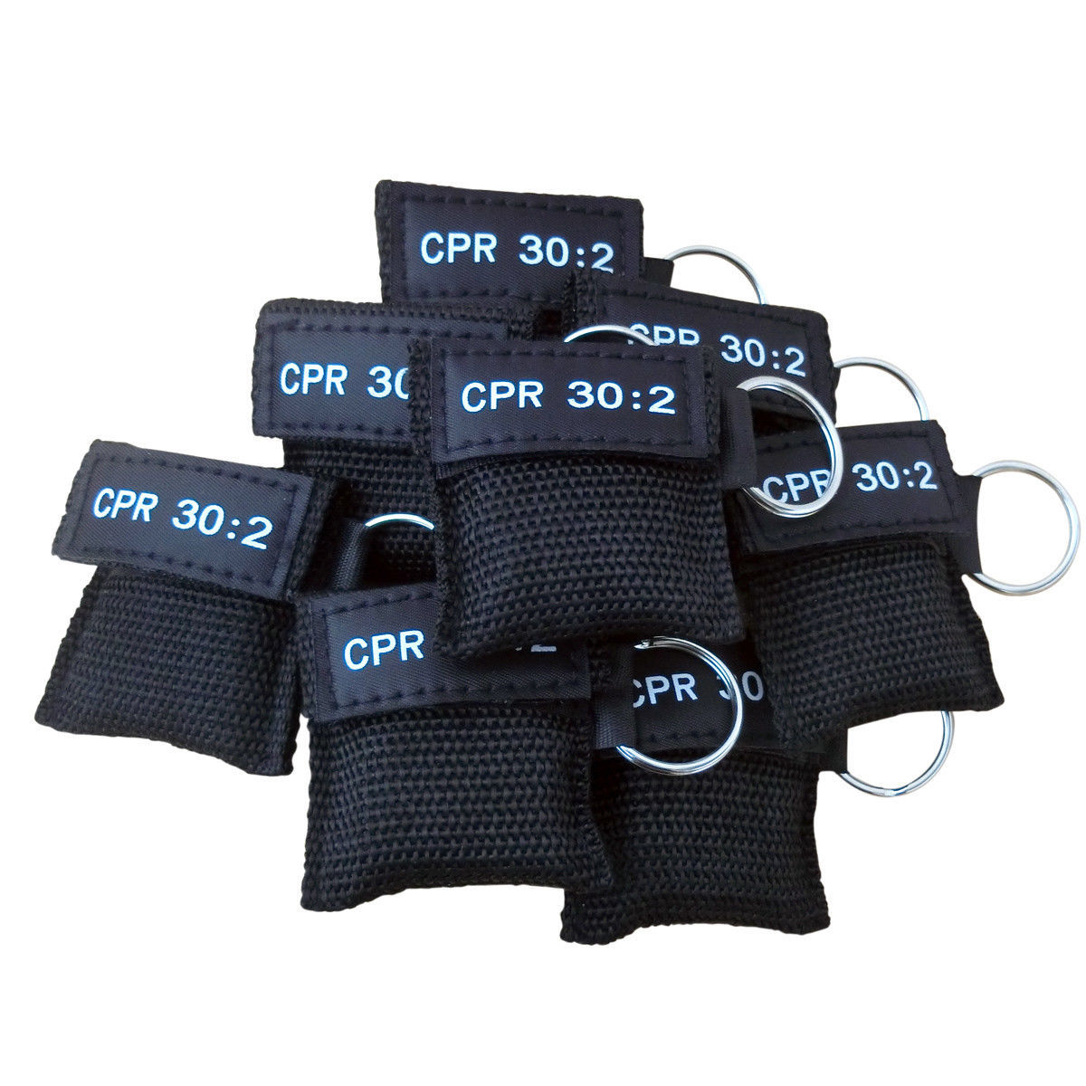 KeyRing CPR Face Shield Resuscitation 30:2 Training Black & Orange