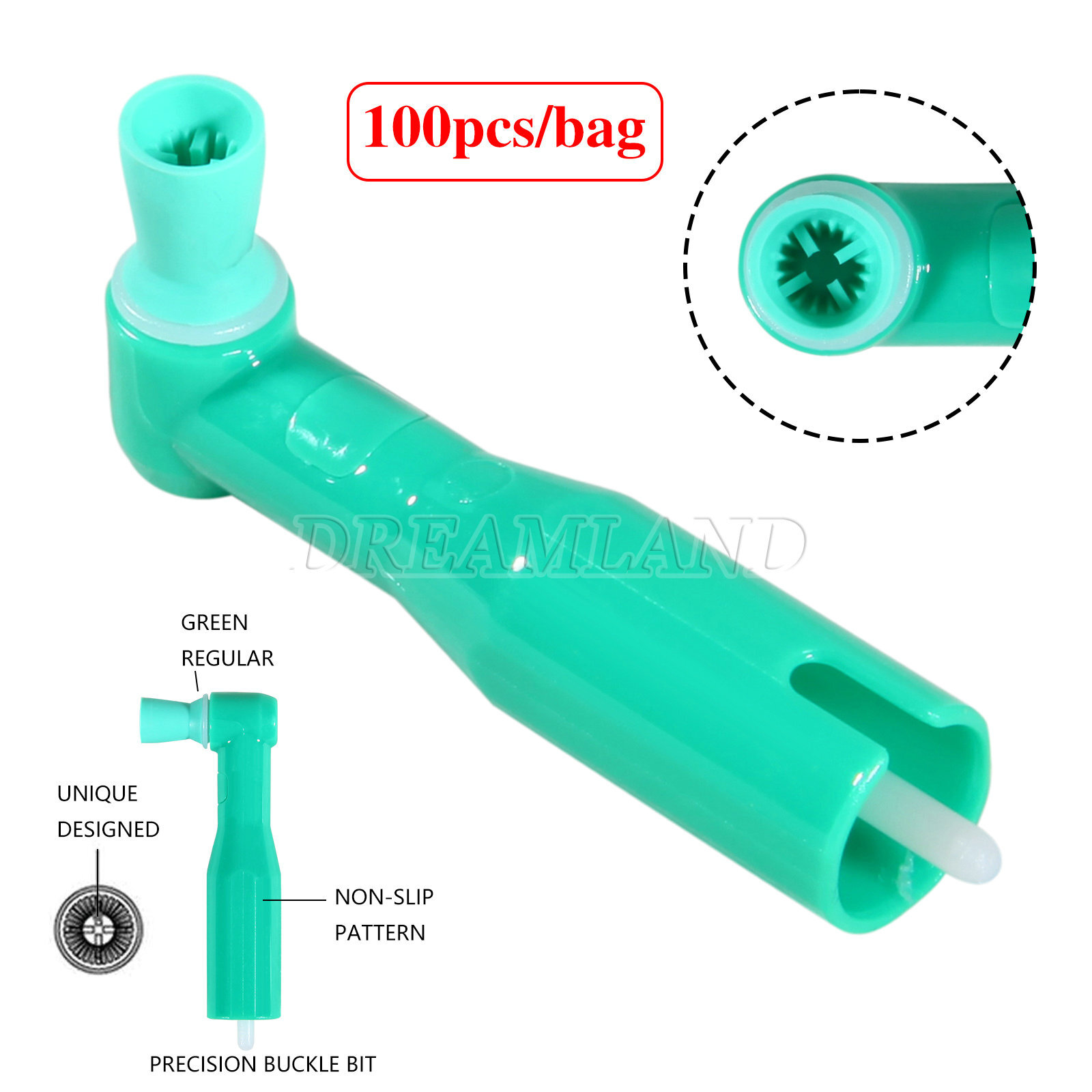 100pcs Dental Disposable Prophy Angles Soft Cup Latex Free Right Angle 90° angle