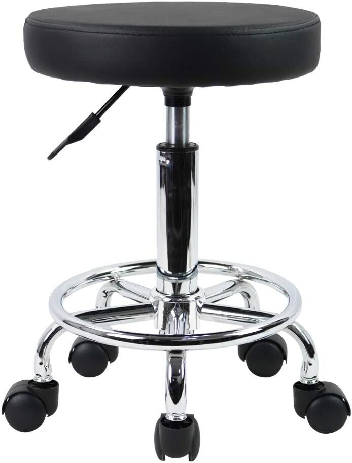 Stool Medical Doctor Office Black Adjustable Height Pneumatic Dental Exam Chair