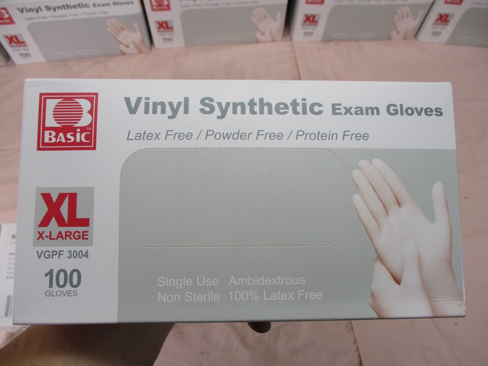 Vinyl Exam Gloves Clear Lot of 300 Cardinal Health Basic Size Extra Large XL