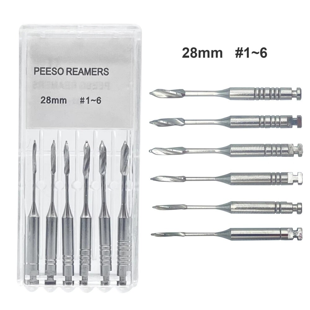 Dental Endodontic Gates Drills Peeso Reamers 32/28mm Stainless Steel Endo Files