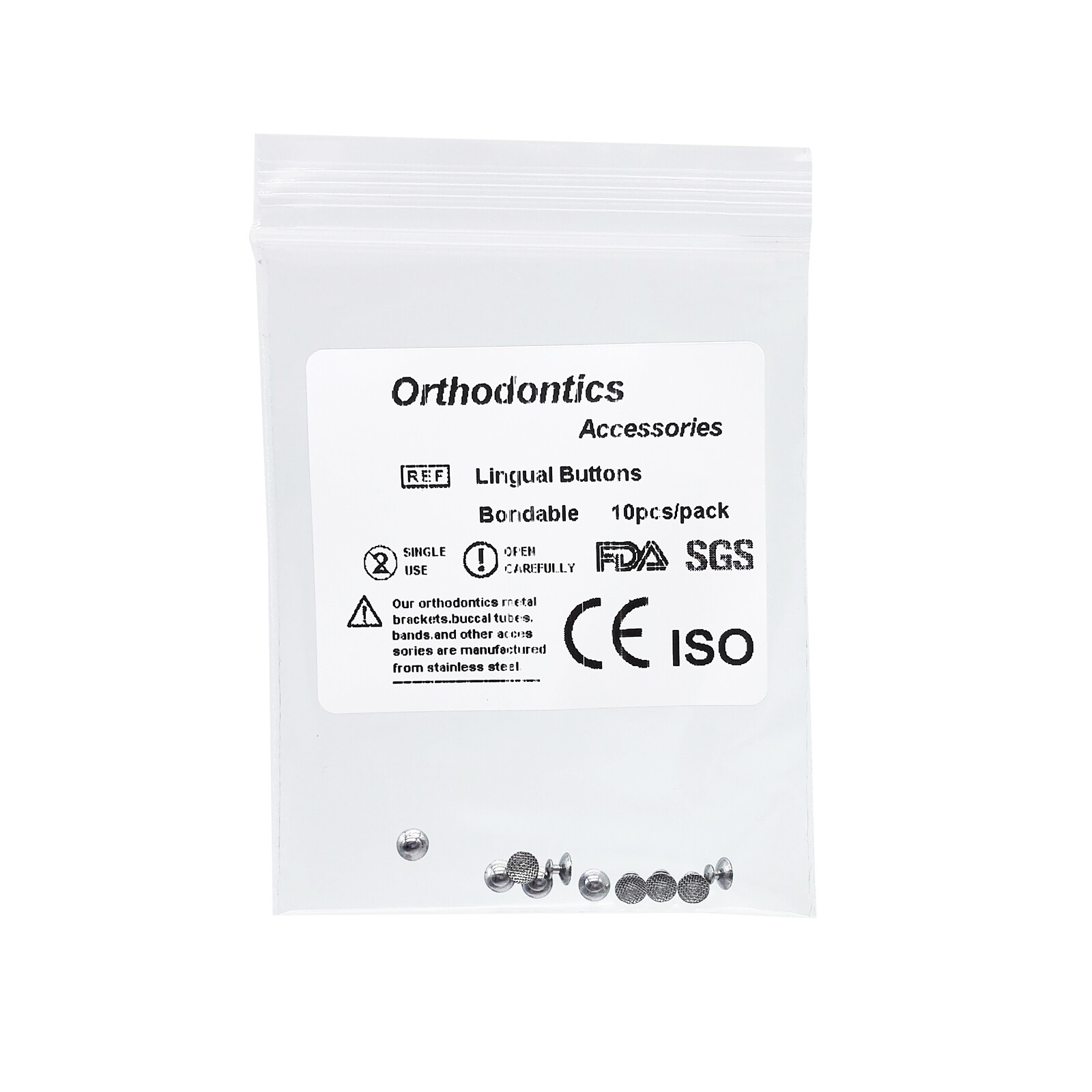 24 Options Dental Orthodontic Bondable Lingual Buttons Round/Rectangular Base