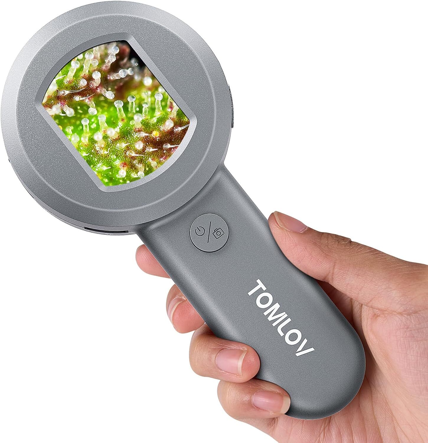 TOMLOV Pocket Coin Magnifier Glass 100X Magnifying Jewelers Loupe for Collectors