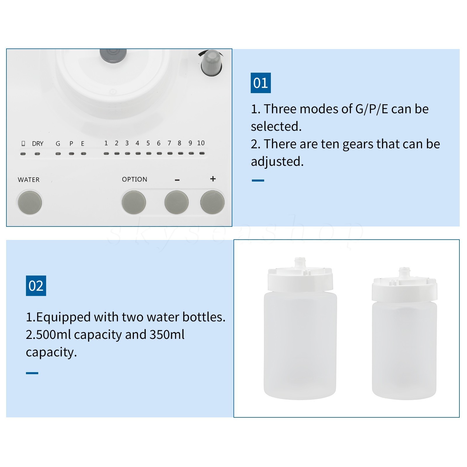 SK-E1L Dental Ultrasonic Piezo Scaler 2 Bottles / LED detachable Handpiece HW-5L