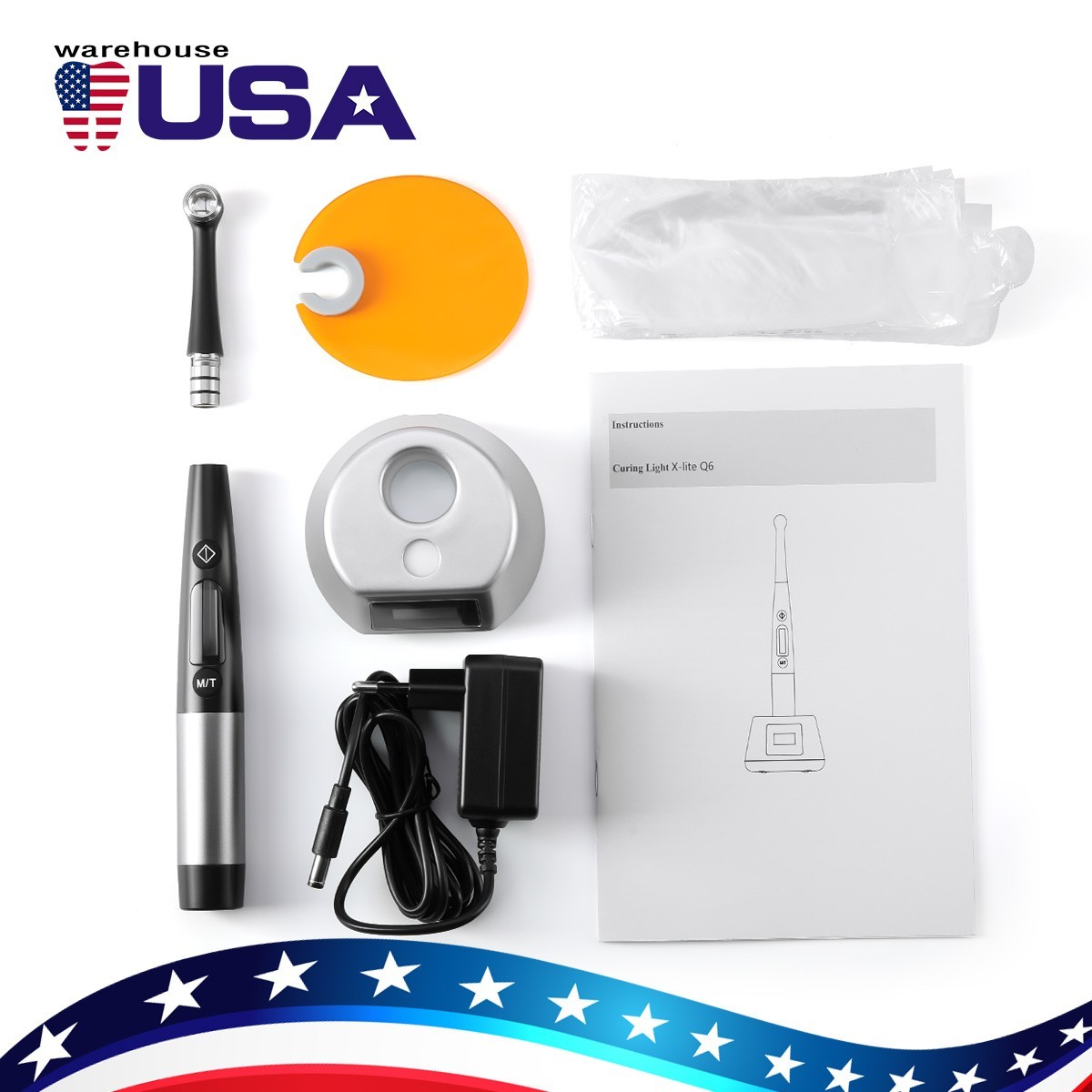 Dental Wireless Cordless Orthodontic LED Cure Curing Light Lamp 1 Sec Resin Cure