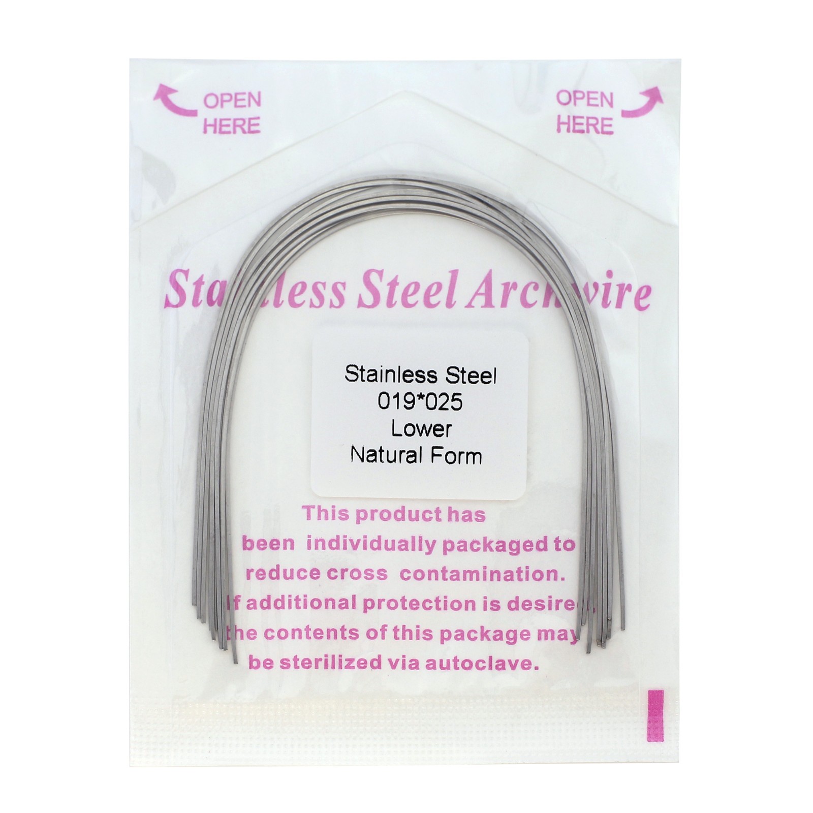 Dental Orthodontic Stainless Steel Archwires Natural Form Rectangular 16×22
