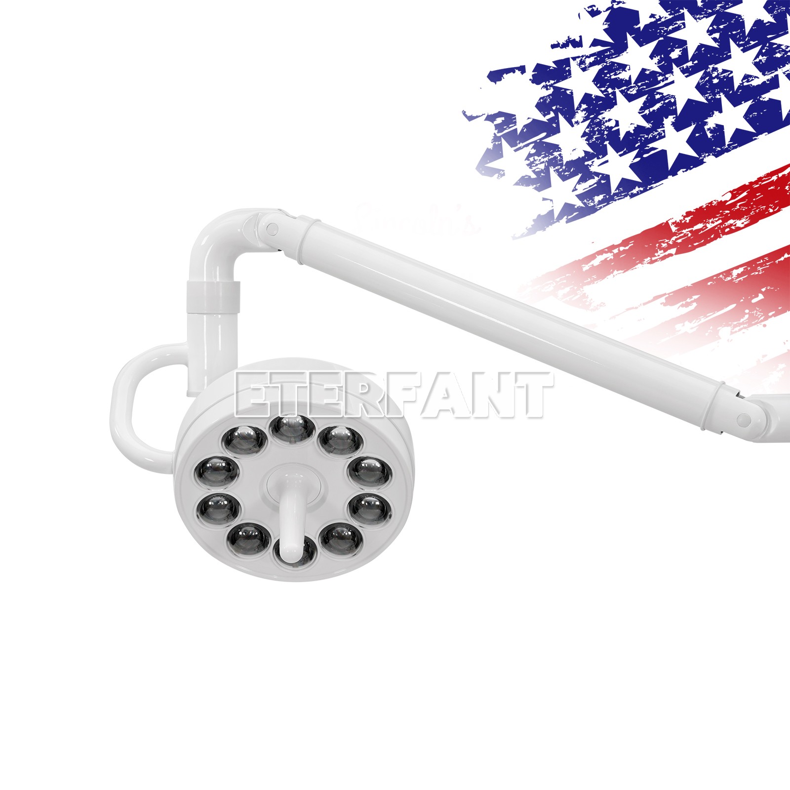 Dental Mobile Stand LED Oral Surgical Light Induction Exam Opertory Lamp 55W US