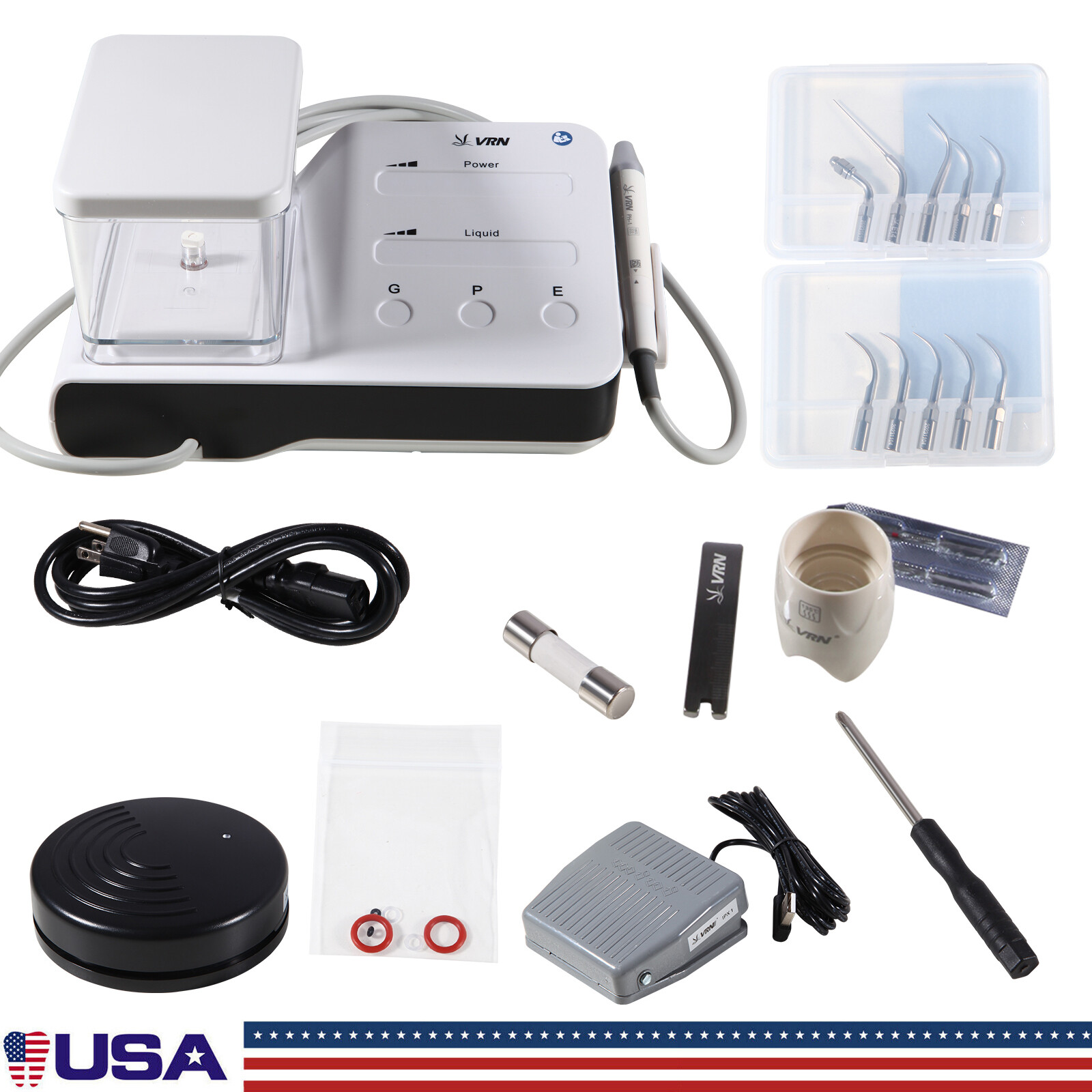 LED Dental Ultrasonic Piezo Scaler Handpiece Bottles Fit EMS Cavitron Woodpecker