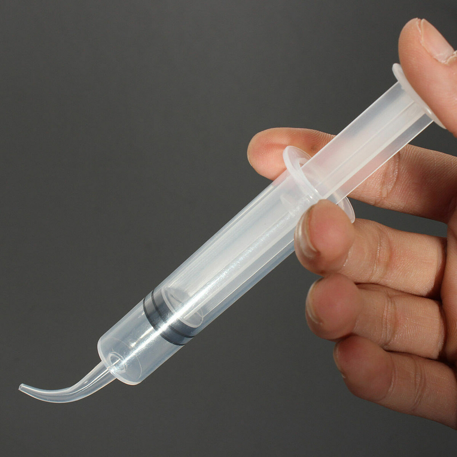 50 pcs Dental Disposable Curved Oral Tip Utility Irrigation Syringes 12ml