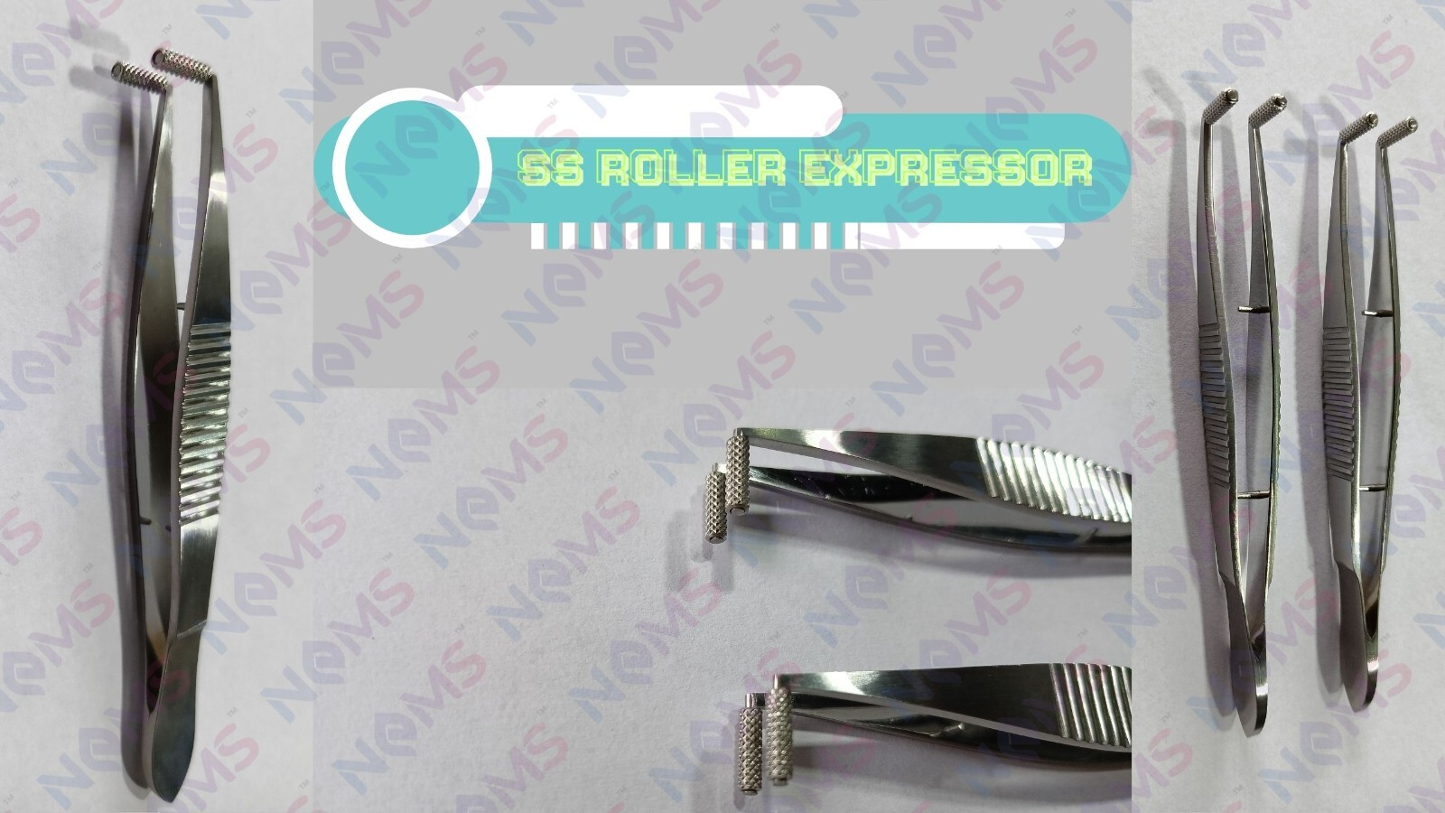 Ophthalmic SS Meibomian Gland Roller Expressor Forceps Dry Eye Lid Deep Removal