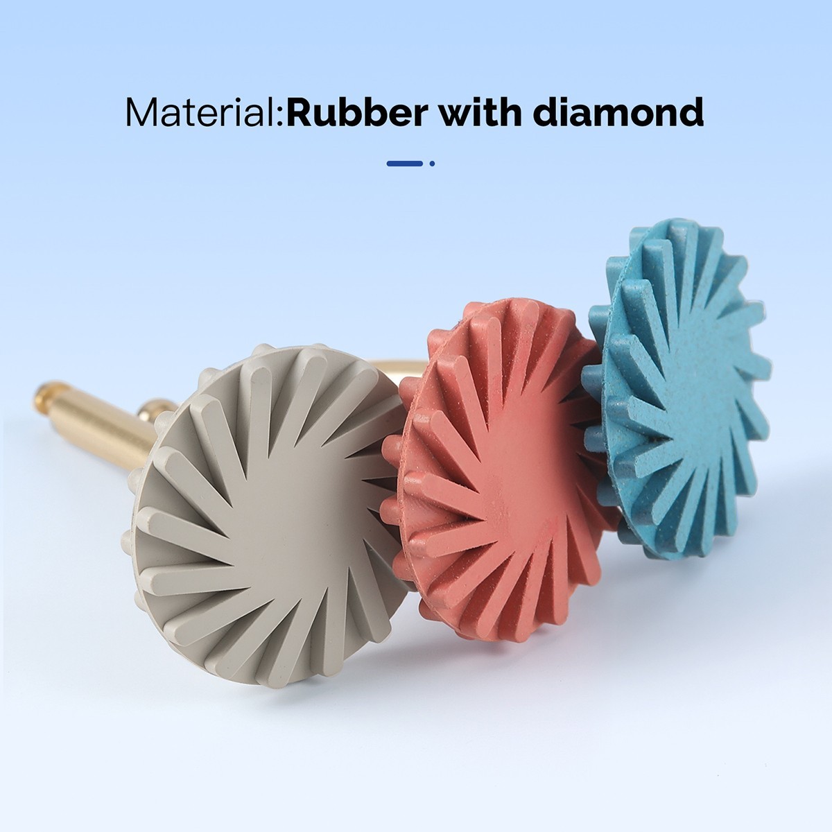 6pc Dental Composite RA Discs 14mm Polishing Wheels Diamond Rubber Rotary Burs