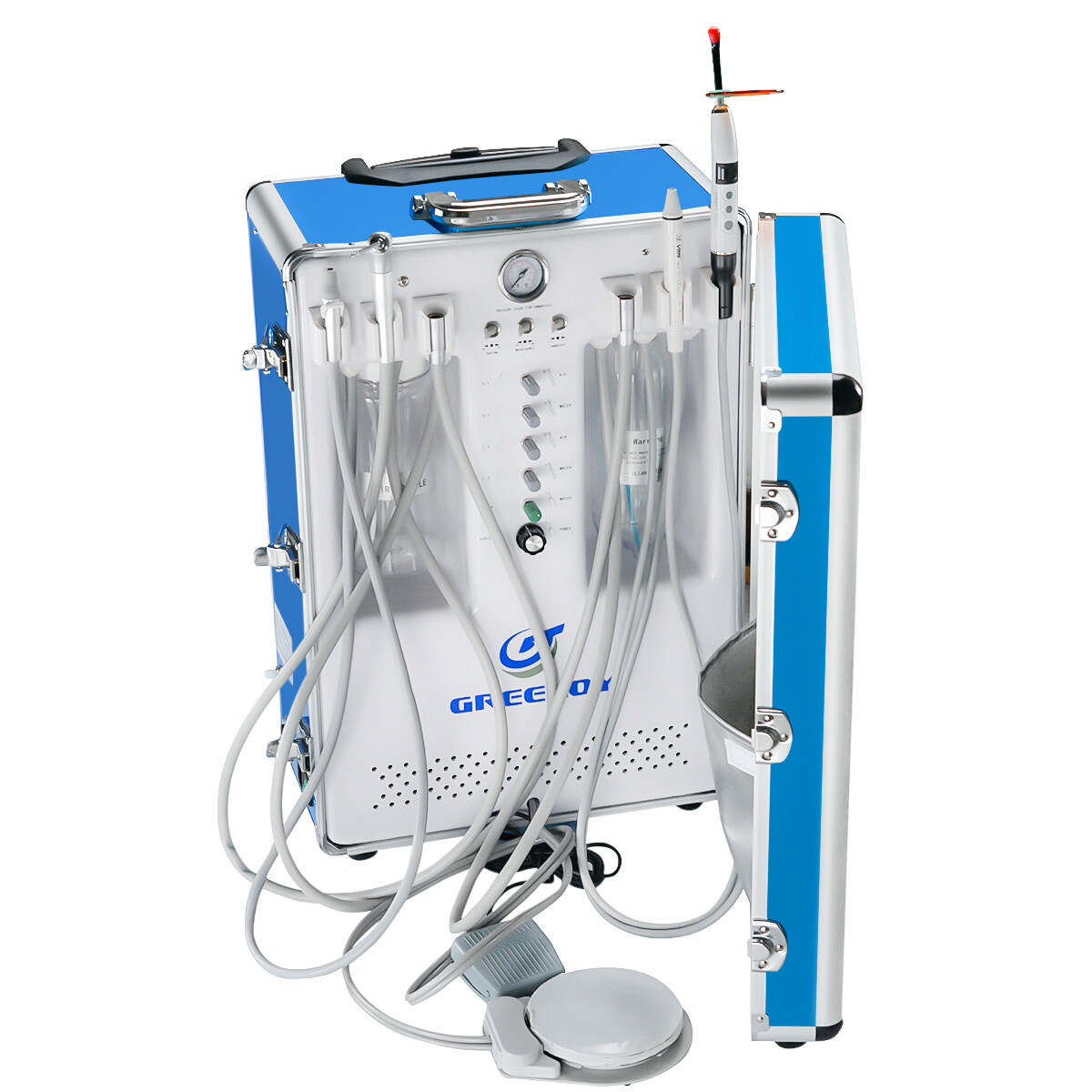 Greeloy 600W GU-P206S Dental Unit Air Compressor With Curing light & Scaler 2H