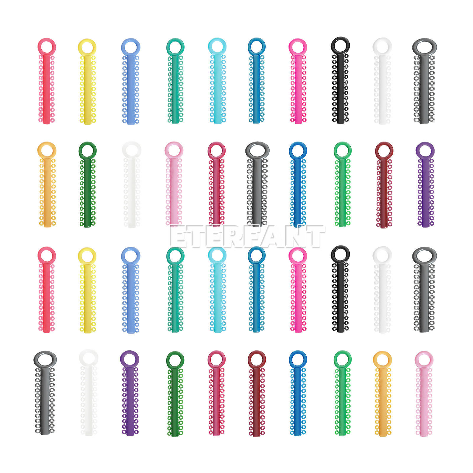 ETERFANT 1040PCs Dental Ortho Elastic Ligature Ties Rubber Bands/Buccal Tubes
