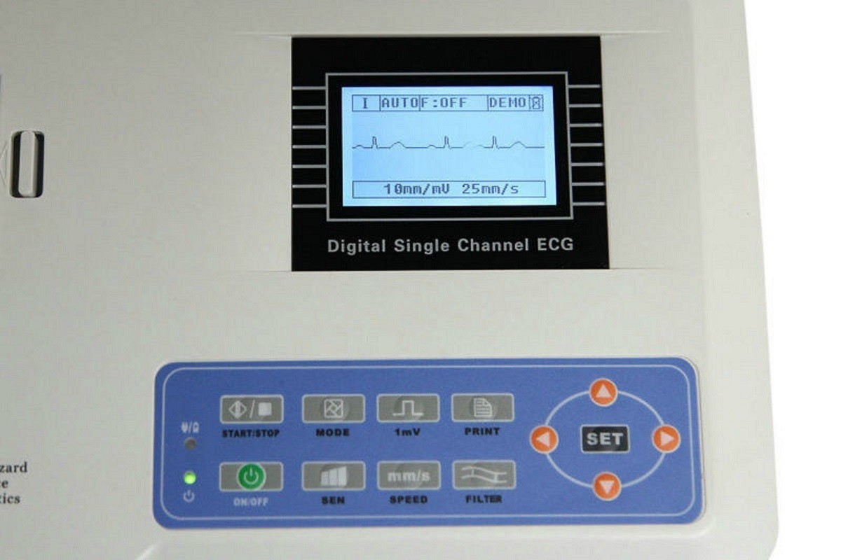 Medical 1-Channel 12-Lead Digital EKG Machine –Electrocardiograph + Carrying Bag