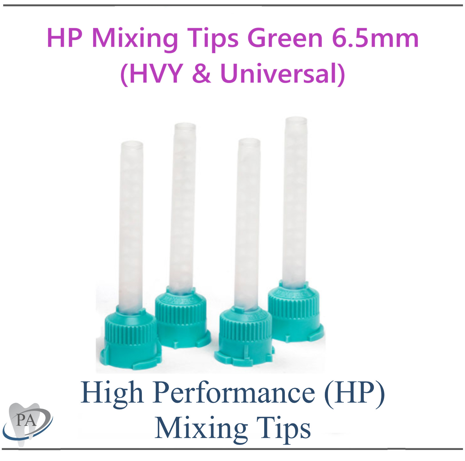 Dental Teal HP High Performance Mixing Tips Large 6.5mm for Dual Cartridges 50mL