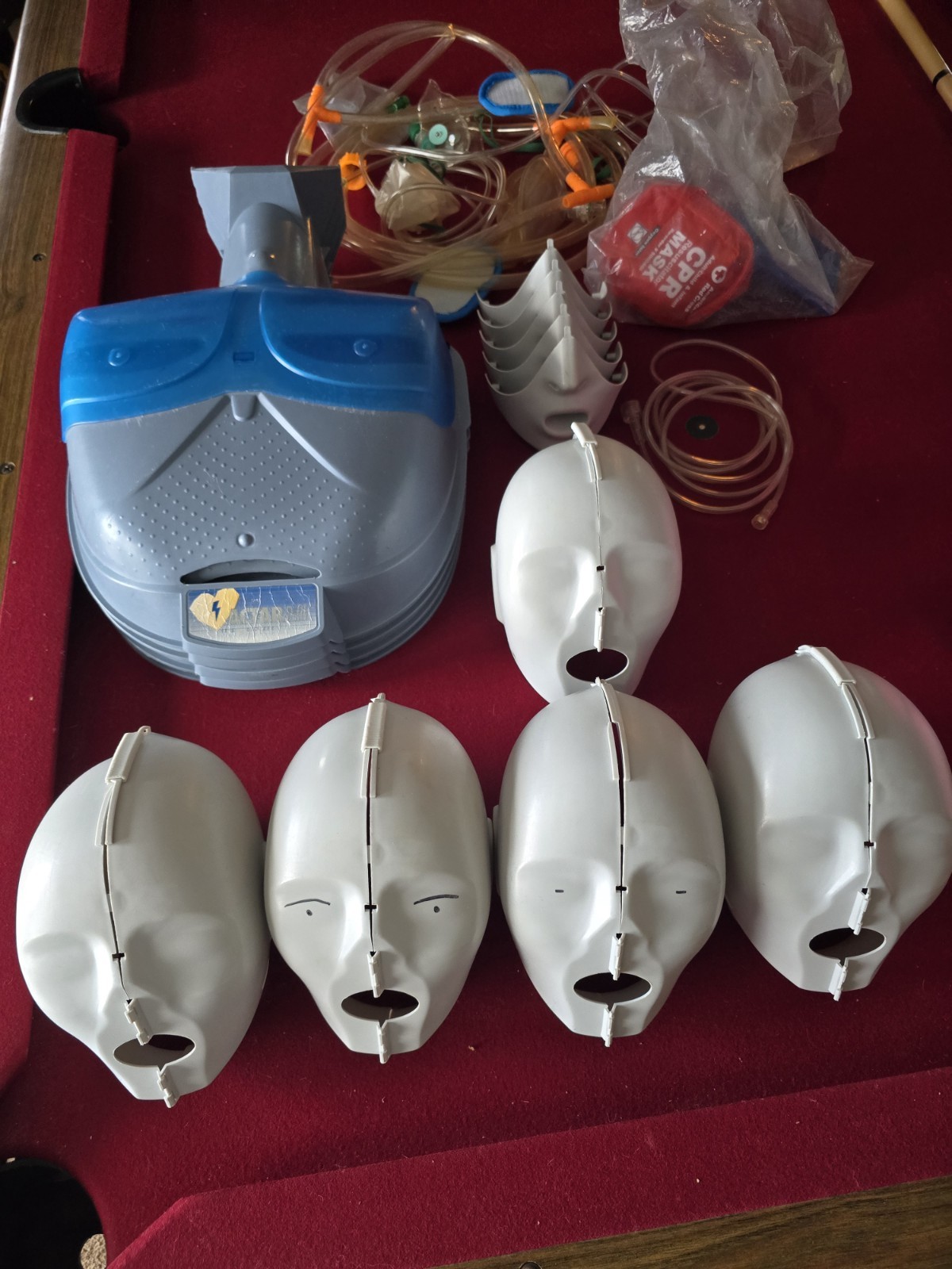 Set of 5 Actar D-fib Compact Adult CPR Manikins 5 Head Plus Carry Bag And Extras