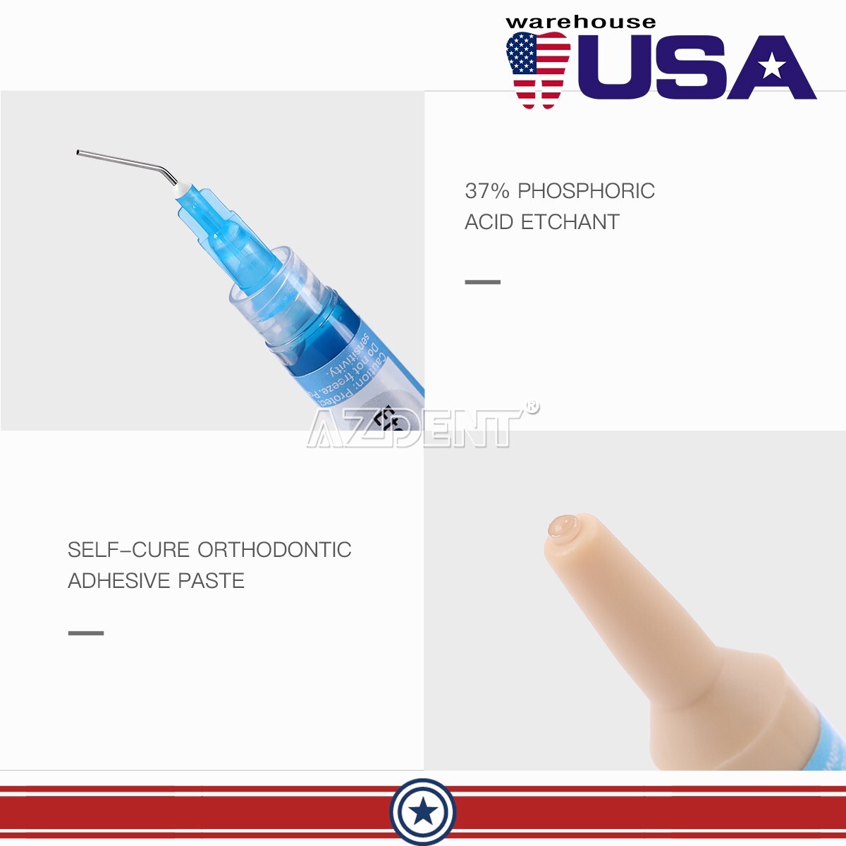 1 X Dental Etch Visible light curing Dentin Enamel Resin Bonding Adhesive