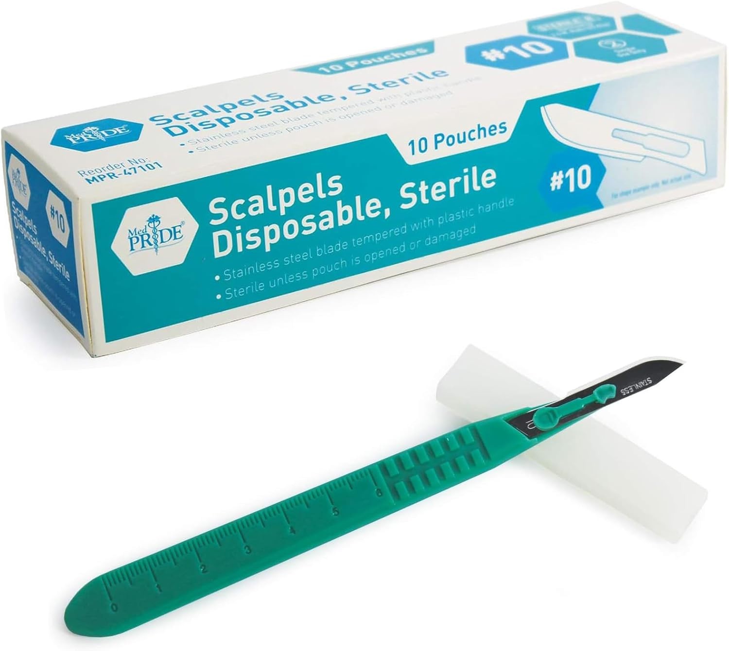 Disposable Scalpel Blades, Sharp, Tempered Stainless-Steel Blades, All Sizes, US