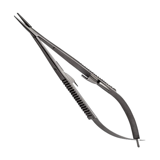 Castroviejo Needle Holder, 5″, Straight, Smooth Jaws, Round Handles, Pen Type