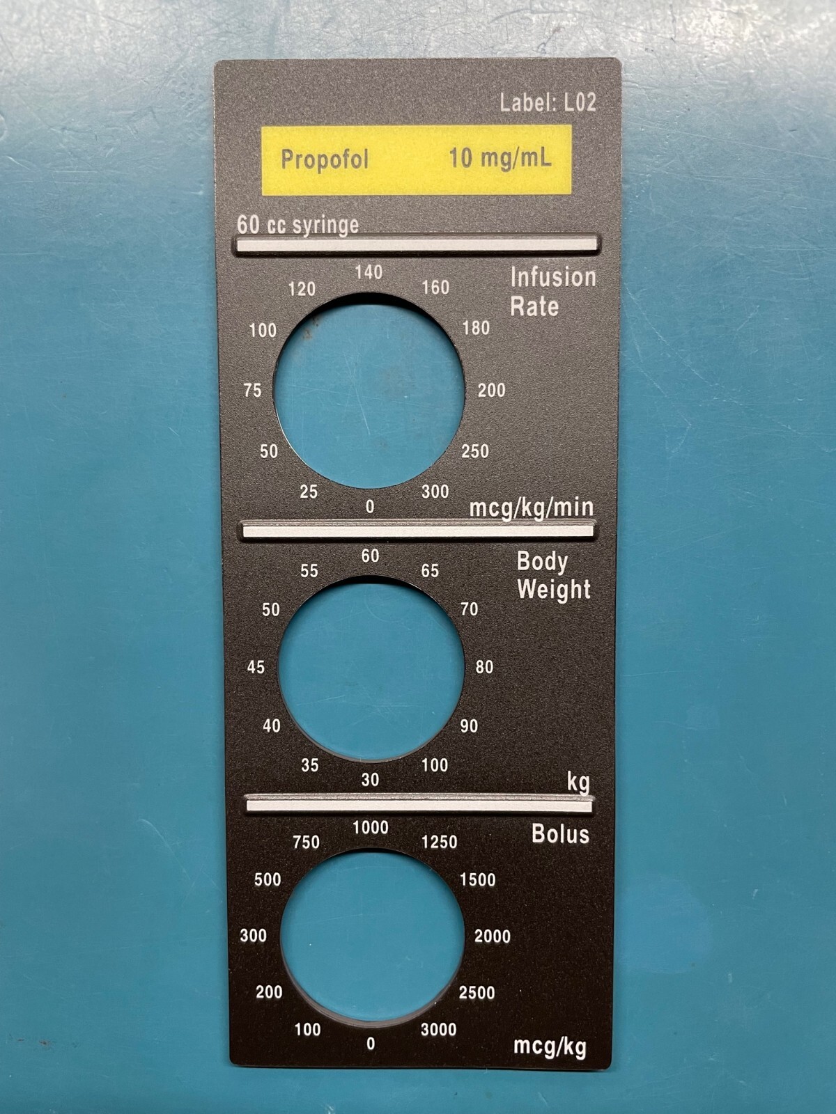 Baxter Bard Infus OR / INFUSOR Propofol Smart Label L02 2L324 6461558
