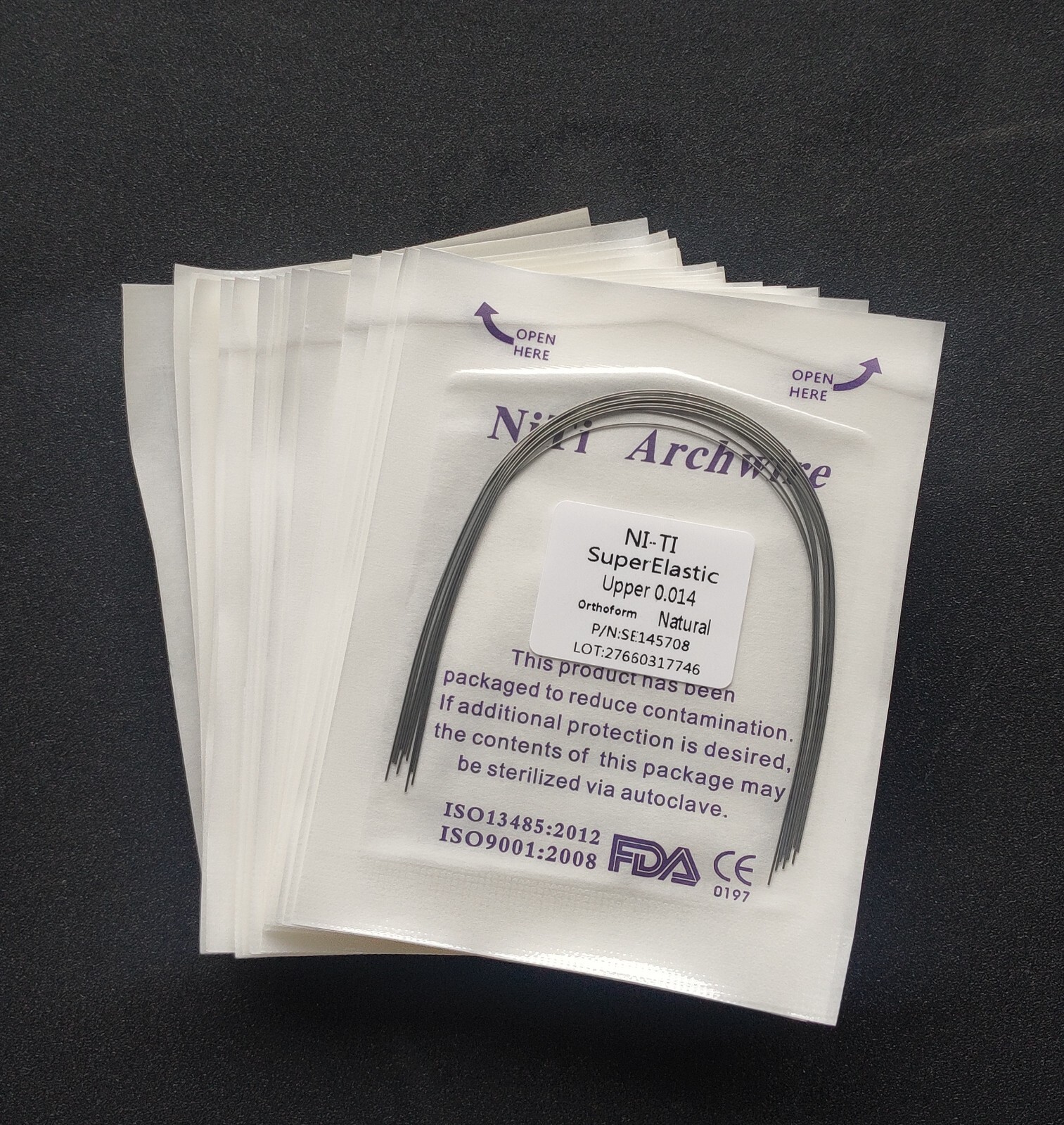 50Packs Dental Orthodontic Super Elastic NITI Arch Wire Round Oval Ovoid/Natural