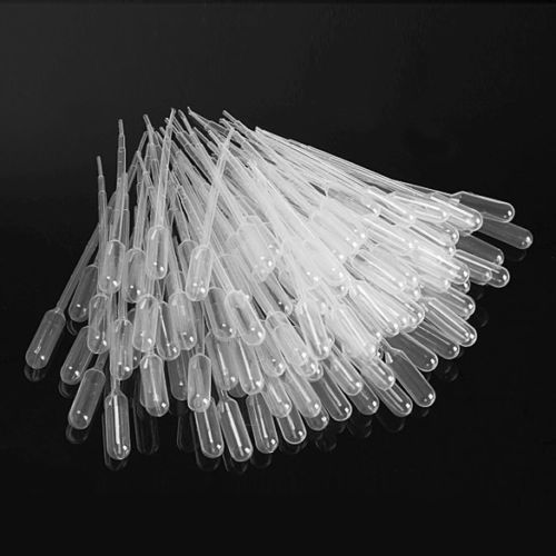 1ml Disposable Polyethylene Eye Dropper Set Transfer Graduated Pipettes 50 Pack
