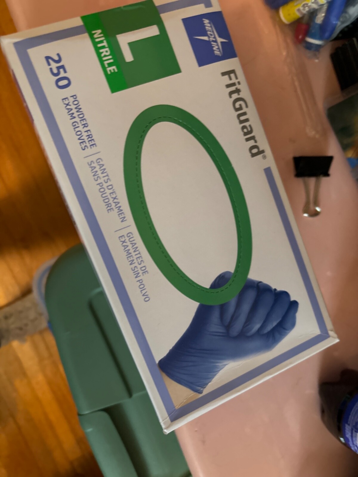 Medline FitGuard (FG2503) Nitrile Exam Gloves, Size Large, Count – 250
