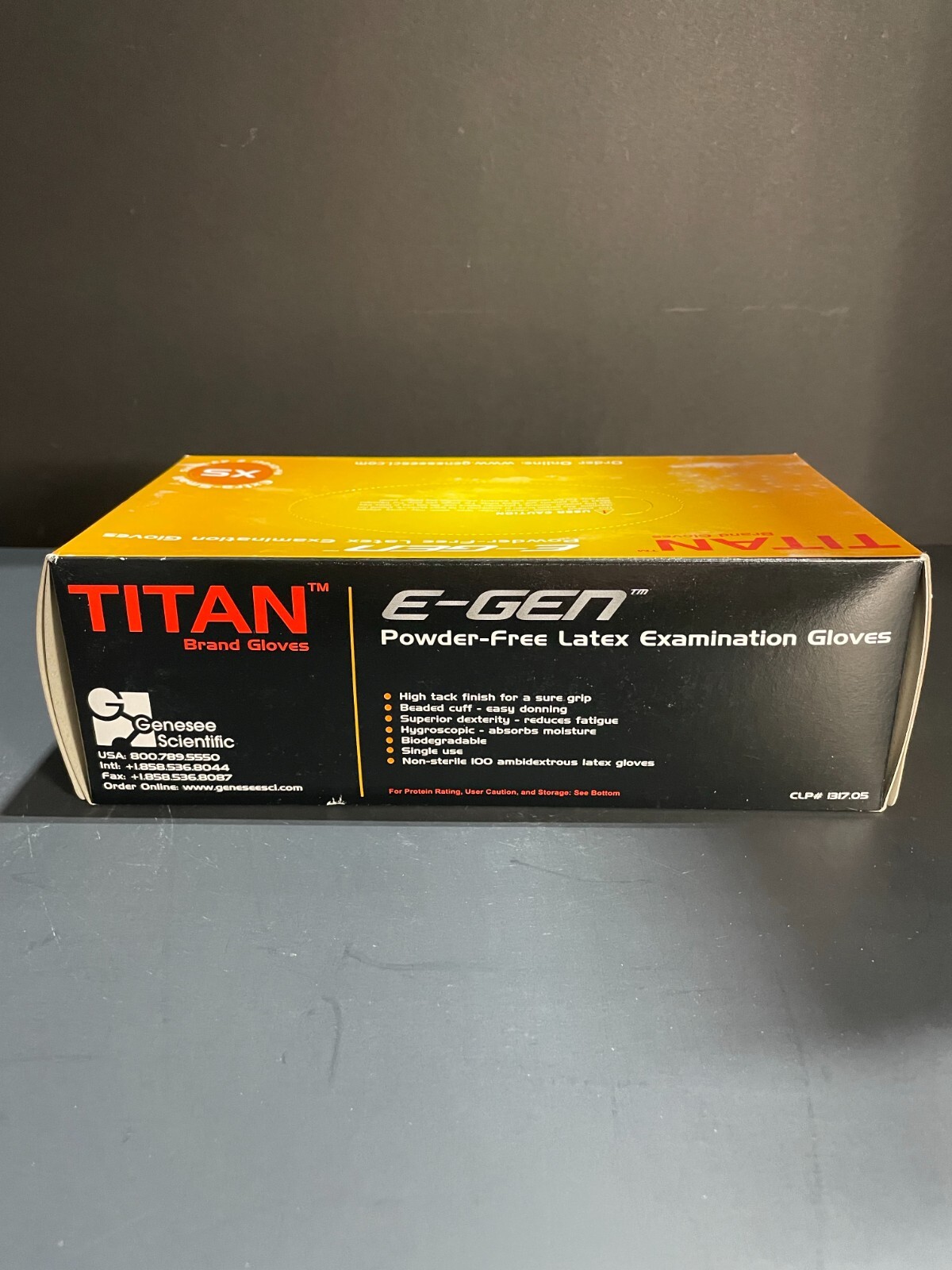 Titan Latex Exam Gloves Extra Small 8 Boxes with 100 Gloves Each
