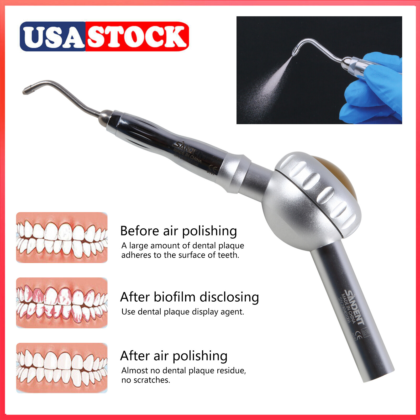 Dental Polisher Hygiene Air Flow Prophy Unit Jet Mate Fit KAV Multiflex Lux