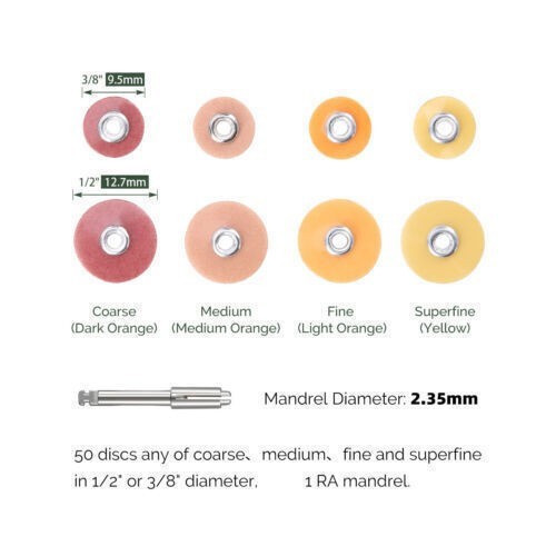 Dental Sof-Lex Discs Finishing Polishing Discs 9.5mm Superfine 50PCS/Pack