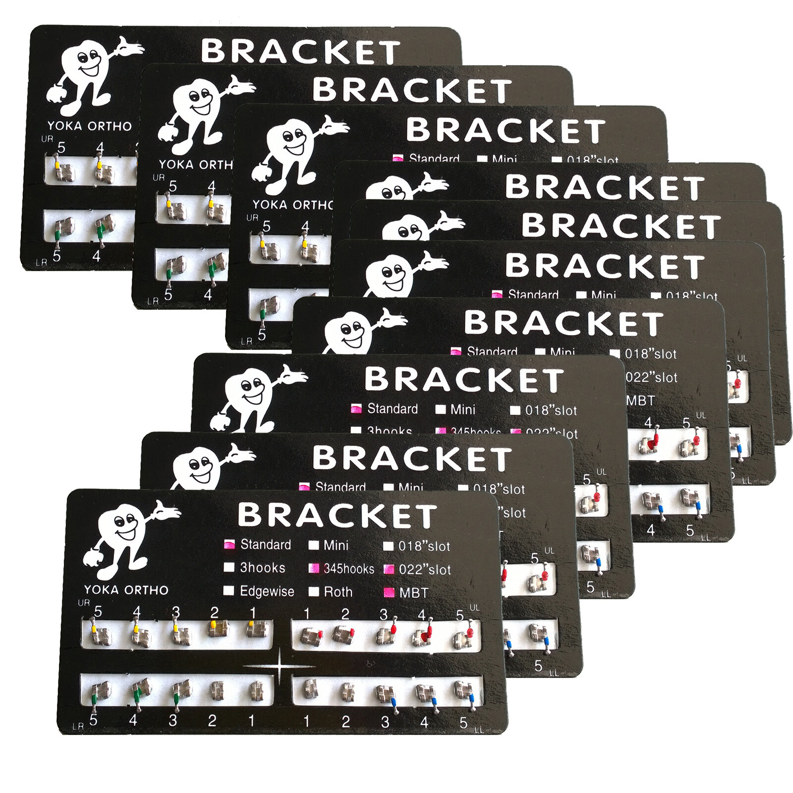 YOKA Dental Orthodontic Metal Brackets Braces /Supper Elastic Niti Arch Wires