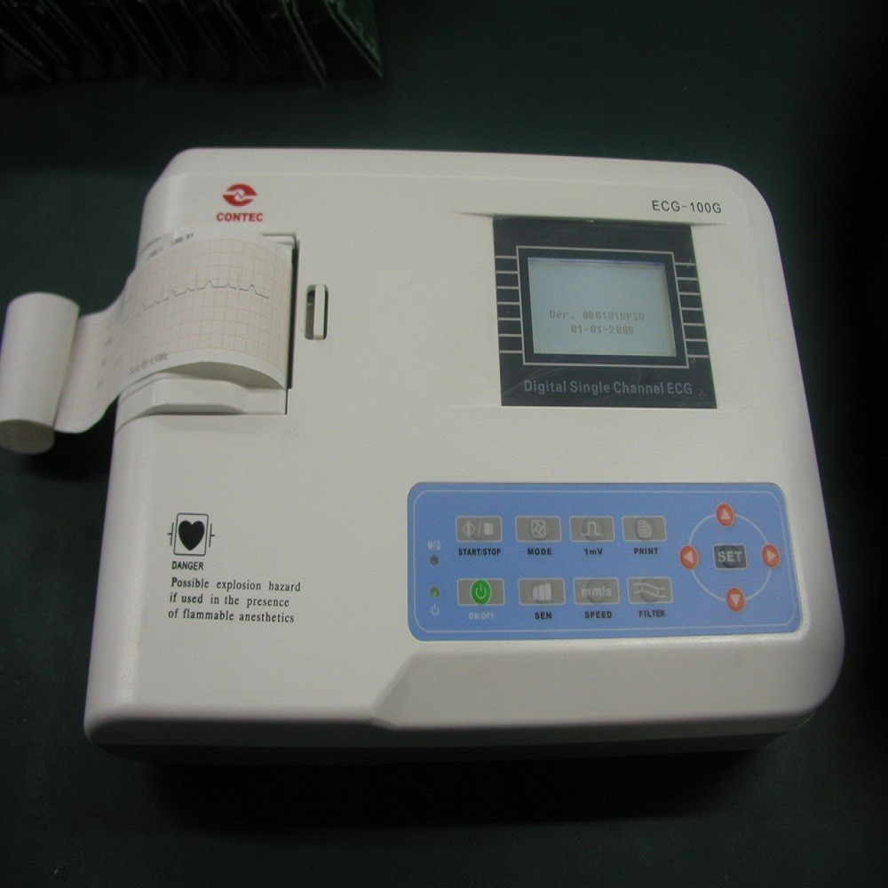 Medical 1-Channel 12-Lead Digital EKG Machine –Electrocardiograph + Carrying Bag
