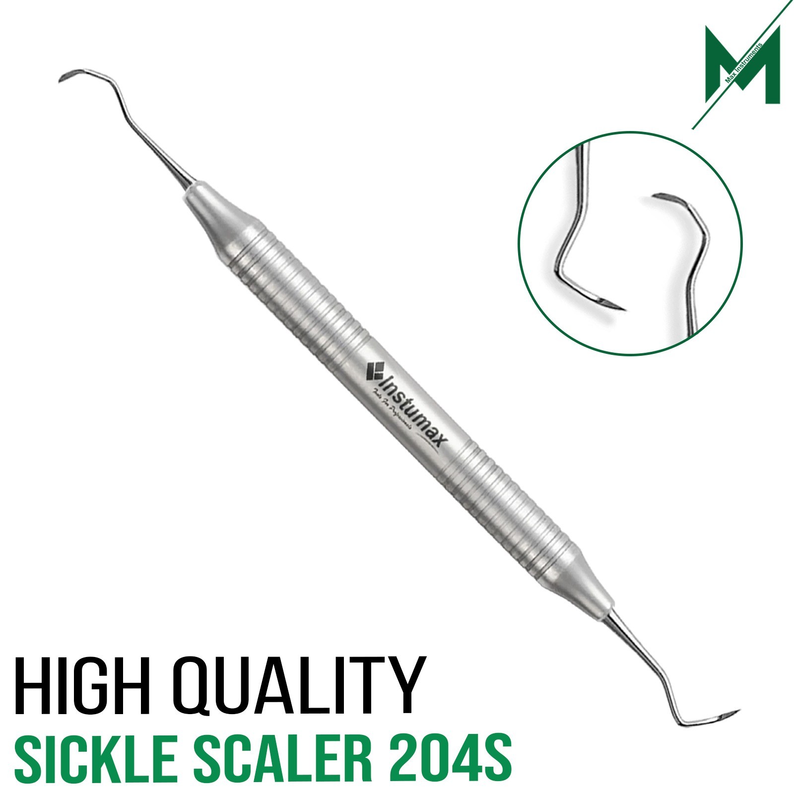 Sickle Scaler 204S Dental Hand Instruments Pro Periodontal Pick Hygiene Tool