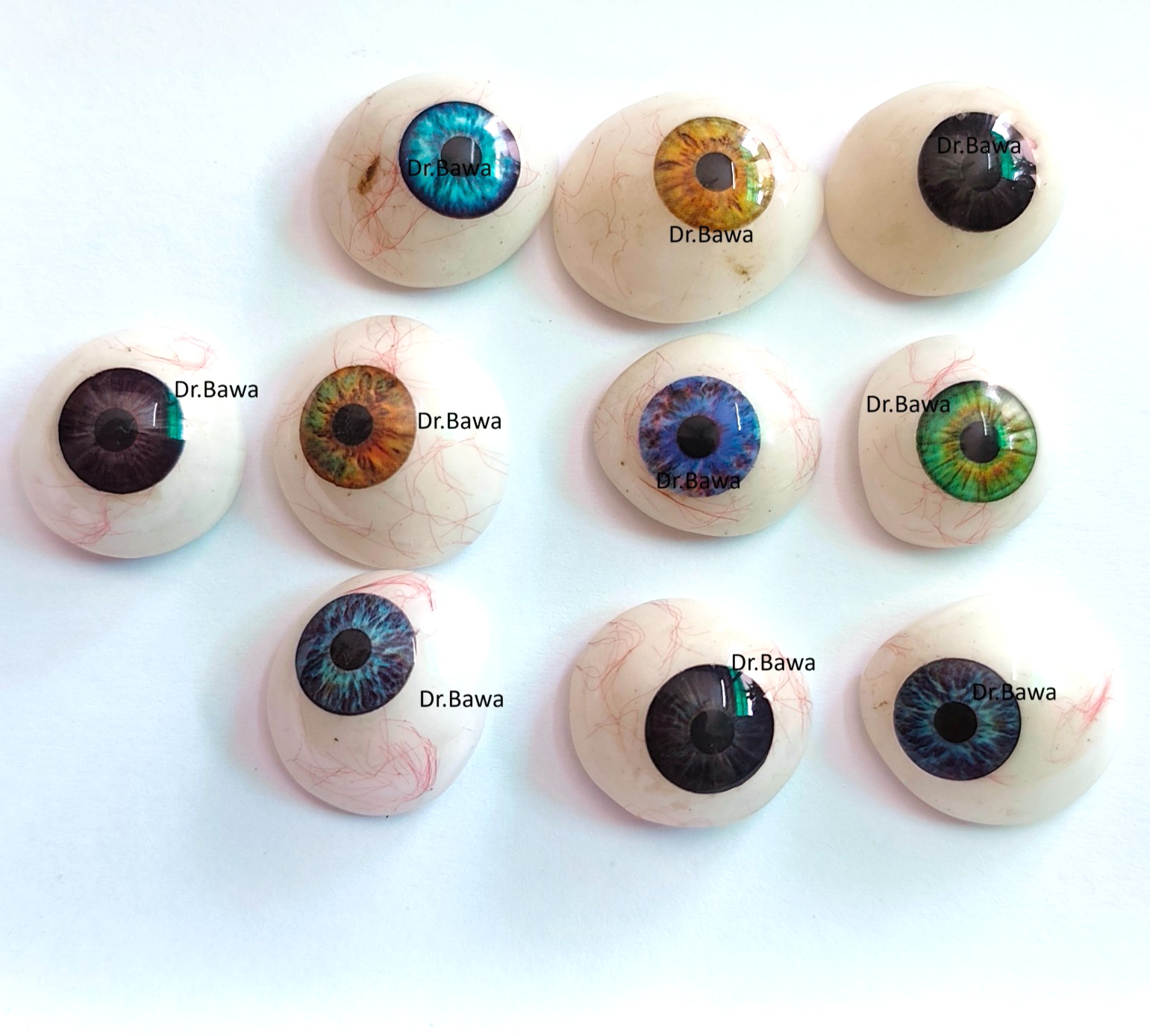 Dr Bawa Artificial Eye Prosthetic Human Vintage Pack of 10
